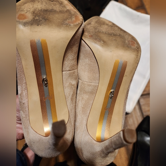 Sam Edelman HAZEL POINTED TOE LEATHER SUEDE PUMP - Picture 3 of 5